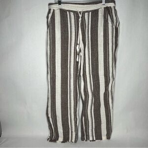 Soft Surroundings Pants Womens L Wide Leg Multicolor Flowing‎ Boho Comfy Chic 27